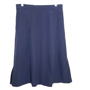 Magellan’s Travel Gear skirt, deep side-seam zippered pockets, navy blue, PM